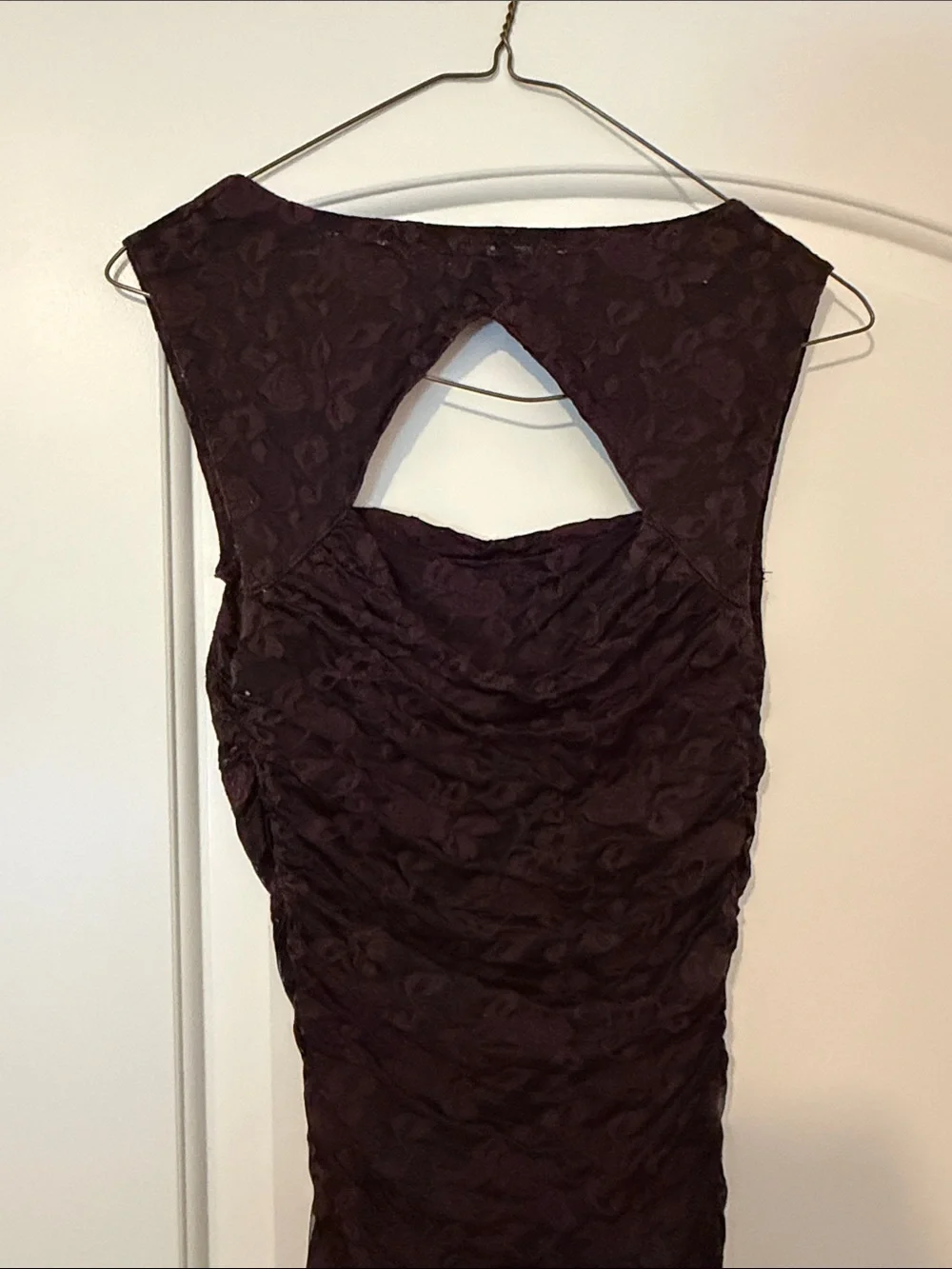 Free People Sleeveless Lace Overlay Cocktail Dress in Deep Plum - Picture 4 of 5